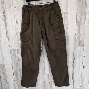 5.11 Men’s Tactical Pants Size 34X32 Zip & Snap Button Closure In Olive Drab